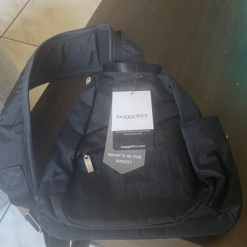 Baggallini Black Crossbody Sling Backpack
